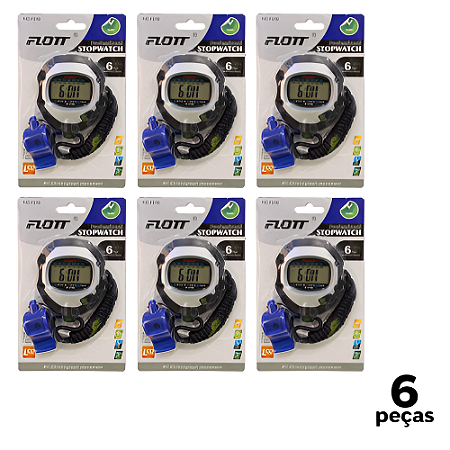 Cronômetro AX Básico com Apito  Azul FTT F018 - 753 - PACK COM 6