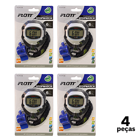 Cronômetro AX Básico com Apito  Azul FTT F018 - 753 - PACK COM 4