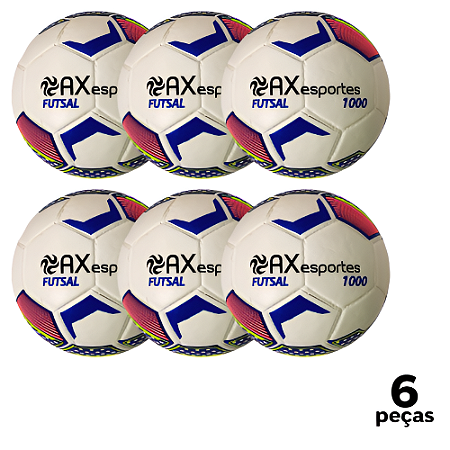 Bola Futsal Oficial AX Star 1000 Oficial PU  Miolo Substituivel  - PACK COM 6