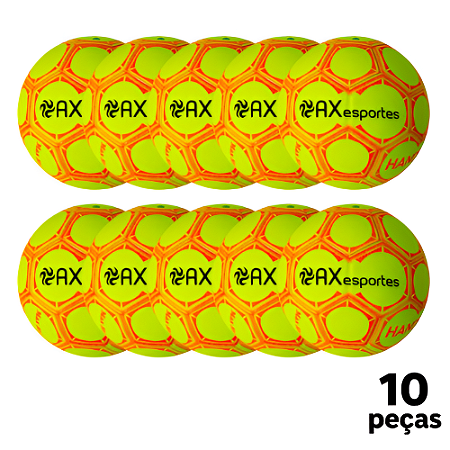 Bola Handebol H1L STAR Oficial Mirim AX PU Ultra Grip  Miolo Substituivel- AM/LJ - PACK COM 10