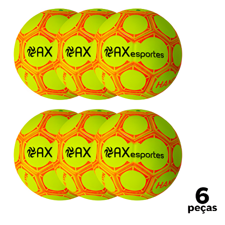 Bola Handebol H1L STAR Oficial Mirim AX PU Ultra Grip  Miolo Substituivel- AM/LJ - PACK COM 6