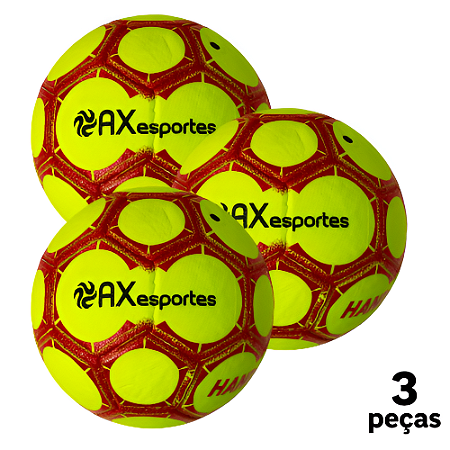 Bola Handebol H3L STAR Oficial Masculina AX PU Ultra Grip Miolo Substituivel  AM/VM - PACK COM 3