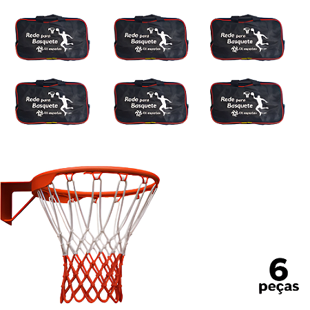 Rede de Basquete 6mm Grossa Pesada TOP Chua Par AX - PROMO 735 - PACK COM 6