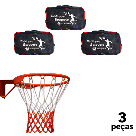 Rede de Basquete 6mm Grossa Pesada TOP Chua Par AX - PROMO 735 - PACK COM 3