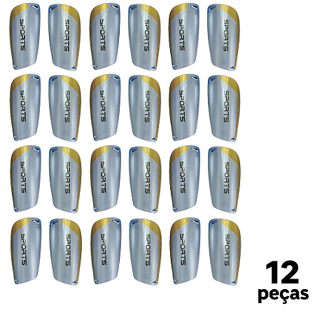 Caneleira Infantil Sports Azul Metálica AX - 794 - PACK COM 12