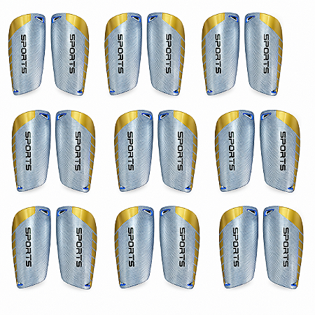 Caneleira Infantil Sports Azul Metálica AX - 794 - PACK COM 12 PARES