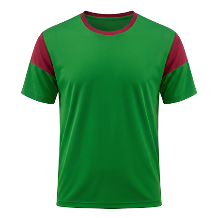 Jogo de Camisa AX Esportes Verde com Vermelho - 10+1 Numeradas