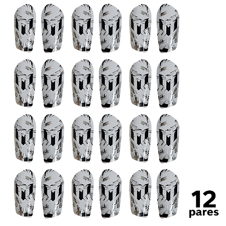 Caneleira Adulto Branca Super Fina AX - 802 - PACK COM 12 PARES