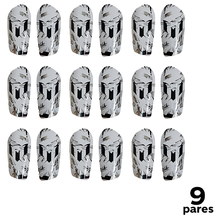 Caneleira Adulto Branca Super Fina AX - 802 - PACK COM 9 PARES