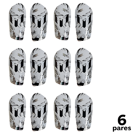 Caneleira Adulto Branca Super Fina AX - 802 - PACK COM 6 PARES