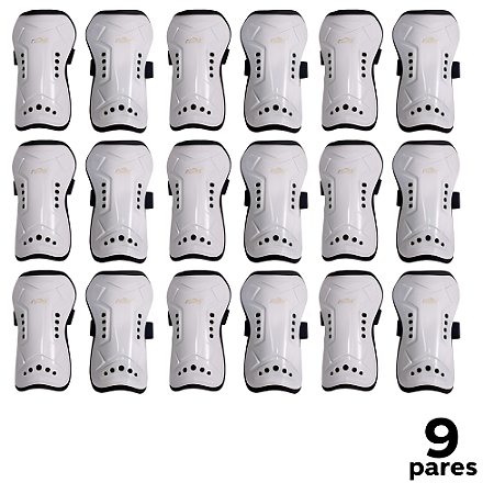 Caneleira Adulto Branca CIMA Ventilada com Elástico - 805 - PACK COM 9 PARES