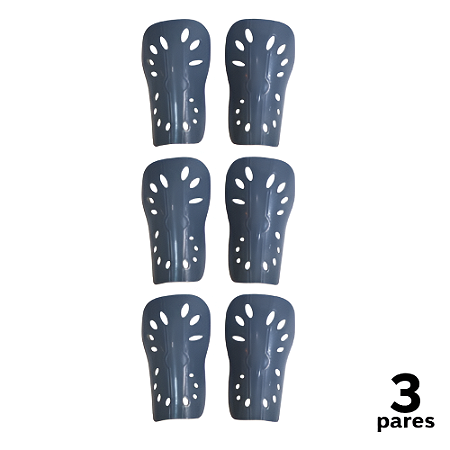 Caneleira Juvenil Cinza Ventilada Lisa AX - 807 - PACK COM 3 PARES