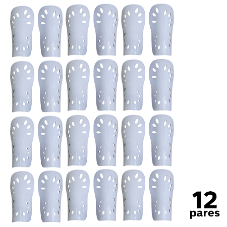 Caneleira Adulto Branca Ventilada Lisa AX - 808 - PACK COM 12 PARES