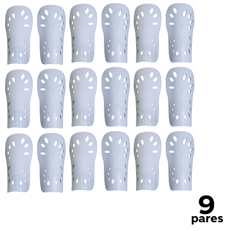 Caneleira Adulto Branca Ventilada Lisa AX - 808 - PACK COM 9 PARES