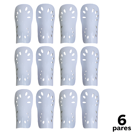 Caneleira Adulto Branca Ventilada Lisa AX - 808 - PACK COM 6 PARES