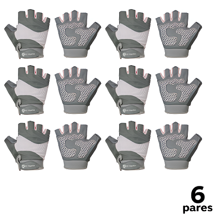 Luva Ciclismo Musculação Polegar FelpudoRose AX Esportes TAM G - 886 - PACK COM 6 PARES