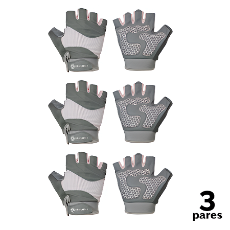 Luva Ciclismo Musculação Polegar FelpudoRose AX Esportes TAM G - 886 - PACK COM 3 PARES