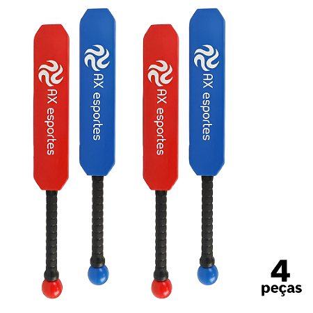 Taco Bets AX Espumado + Bola EVA Verm/Azul 595 - PACK COM 4