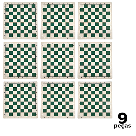 Tabuleiro p/ Xadrez Courvin AX Esportes 43,5x43,5cm  - FA509 - PACK COM 9