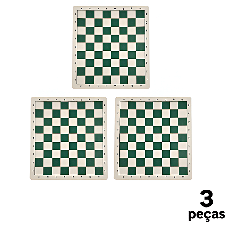 Tabuleiro p/ Xadrez Courvin AX Esportes 43,5x43,5cm  - FA509 - PACK COM 3