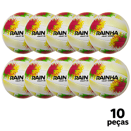 Bola Vôlei Rainha Sunny Costurada Branca - PROMO - PACK COM 10