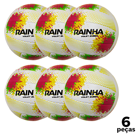 Bola Vôlei Rainha Sunny Costurada Branca - PROMO - PACK COM 6