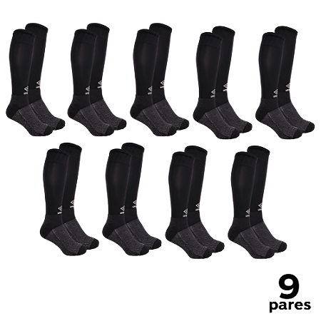 Meião Umbro Adulto Promo 2º L. Tam 39/43 PRETO - PACK COM 9 PARES
