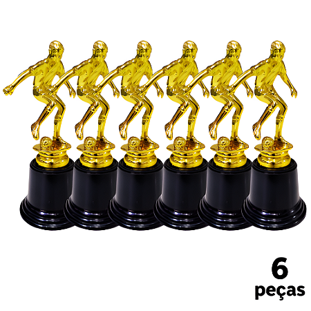 Trofeu de Futebol 16cm Base Redonda AX  472 - PACK COM 6