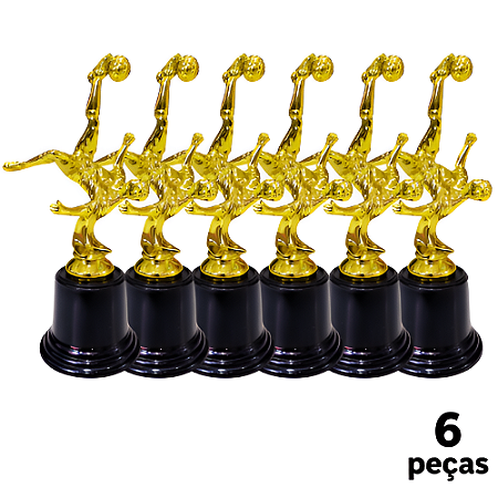 Troféu de GOL DE BICICLETA 18cm Base Redonda AX PROMO - PACK COM 6