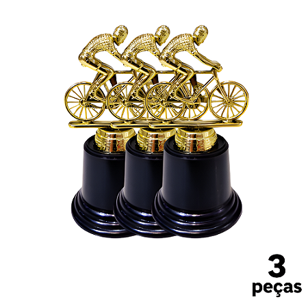 Troféu de Bicicleta 13cm Base Redonda AX  Y260 - PACK COM 3