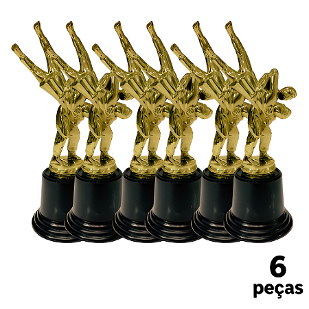Troféu de Judô 19cm Giro Luta Dupla BASE REDONDA AX PROMO  832 - PACK COM 6