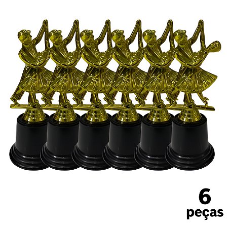 Troféu de Dança Casal 18cm BASE REDONDA AX  826 - PACK COM 6