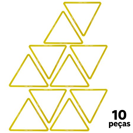 Triangulo AX Agilidade Para Treino 48cm - 667 - PACK COM 10 - Amarelo