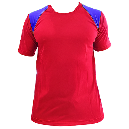 Jogo de Camisa AX Esportes Vermelho com Royal - 7+1 Numeradas