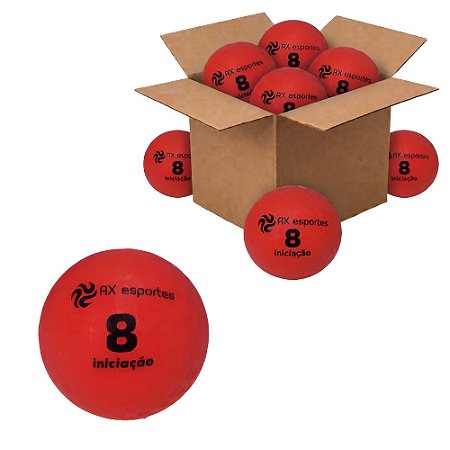 Bola Iniciação AX Nº 8 Vermelha Grip PROMO 704 - CAIXA COM 84