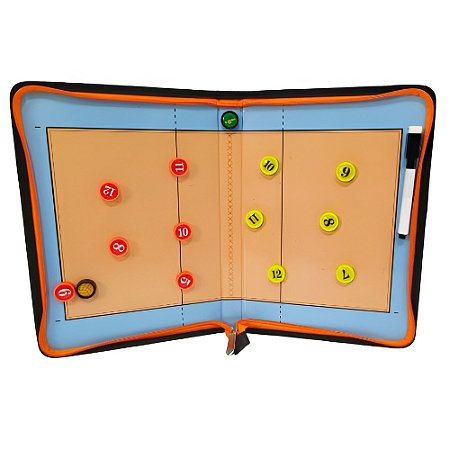 Quadro Tático Volei Magnética c/27 Imãs Caneta e Estojo COACH - 056