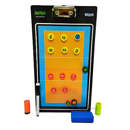 Quadro Tático Volei Magnética c/ Caneta e 27 Imãs 35x20 - 060