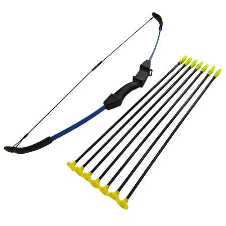 Arco e Flecha c/ Empunhadora 6 Flexas PVC c/ Ventosa e Alvo Adesivo - 097