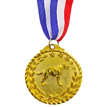 Medalha Cachorro Ouro AX 65mm Pet - 983
