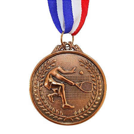 Medalha Tenis Campo Bronze AX 65mm - 982