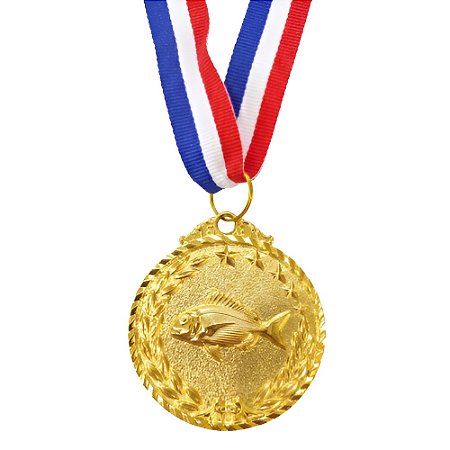 Medalha Peixe Ouro AX 50mm - 981