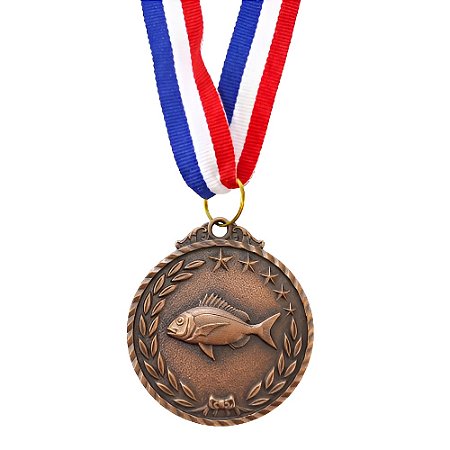 Medalha Peixe Bronze AX 50mm - 981