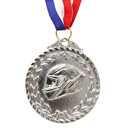 Medalha Piloto Prata AX 50mm - 981