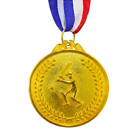 Medalha Beisebol Ouro AX 65mm - 982