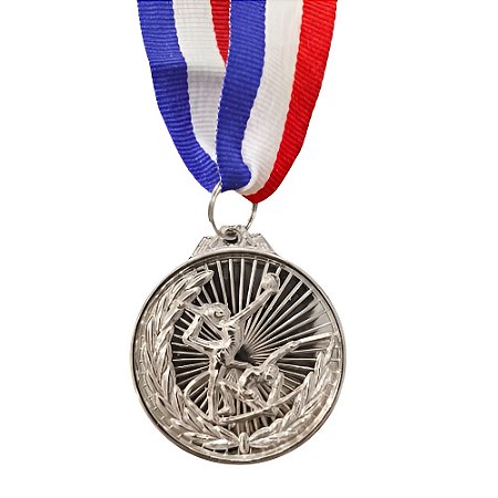 Medalha Ginástica GR Prata AX 50mm - 980
