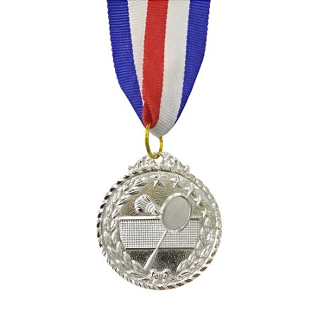 Medalha Badminton Prata AX 50mm - 980