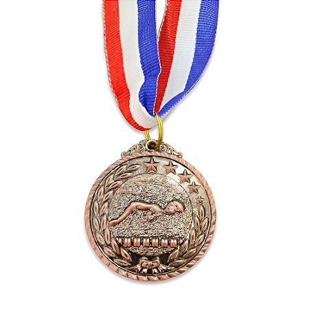 Medalha Natação Estrela Bronze AX 50mm - 980
