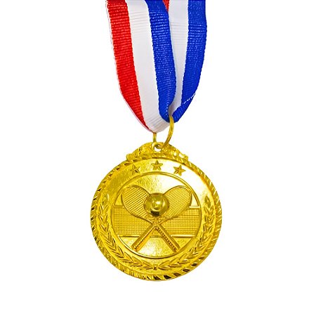 Medalha Tenis Campo Ouro AX 50mm - 980