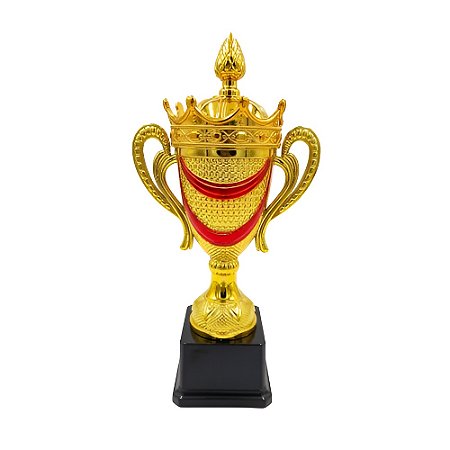 Taça c/ Tampa P 23cm Ouro Plastico VM - 007