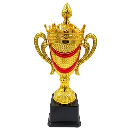 Taça c/ Tampa G 28cm Ouro Plastico VM - 009